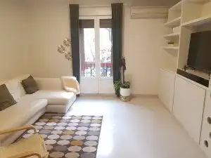 Wohnzimmer von Wohnung zur Miete in Madrid mit Klimaanlage, Heizung und Möbliert