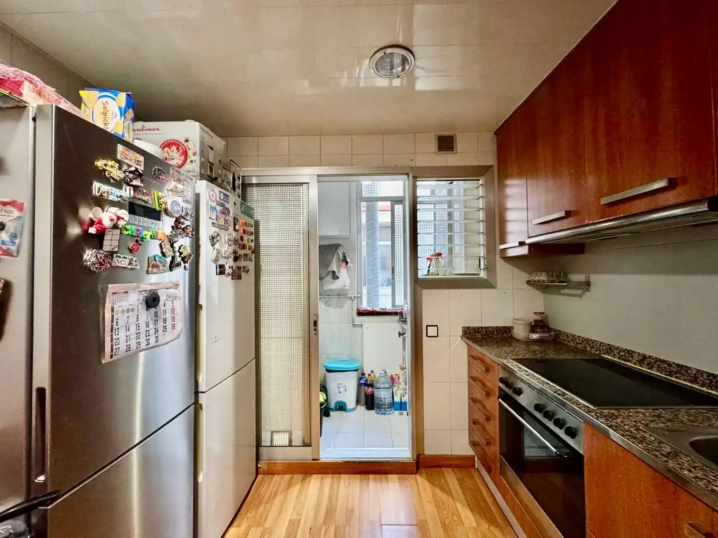 Kitchen of Flat for sale in Badalona  with Air Conditioner and Heating