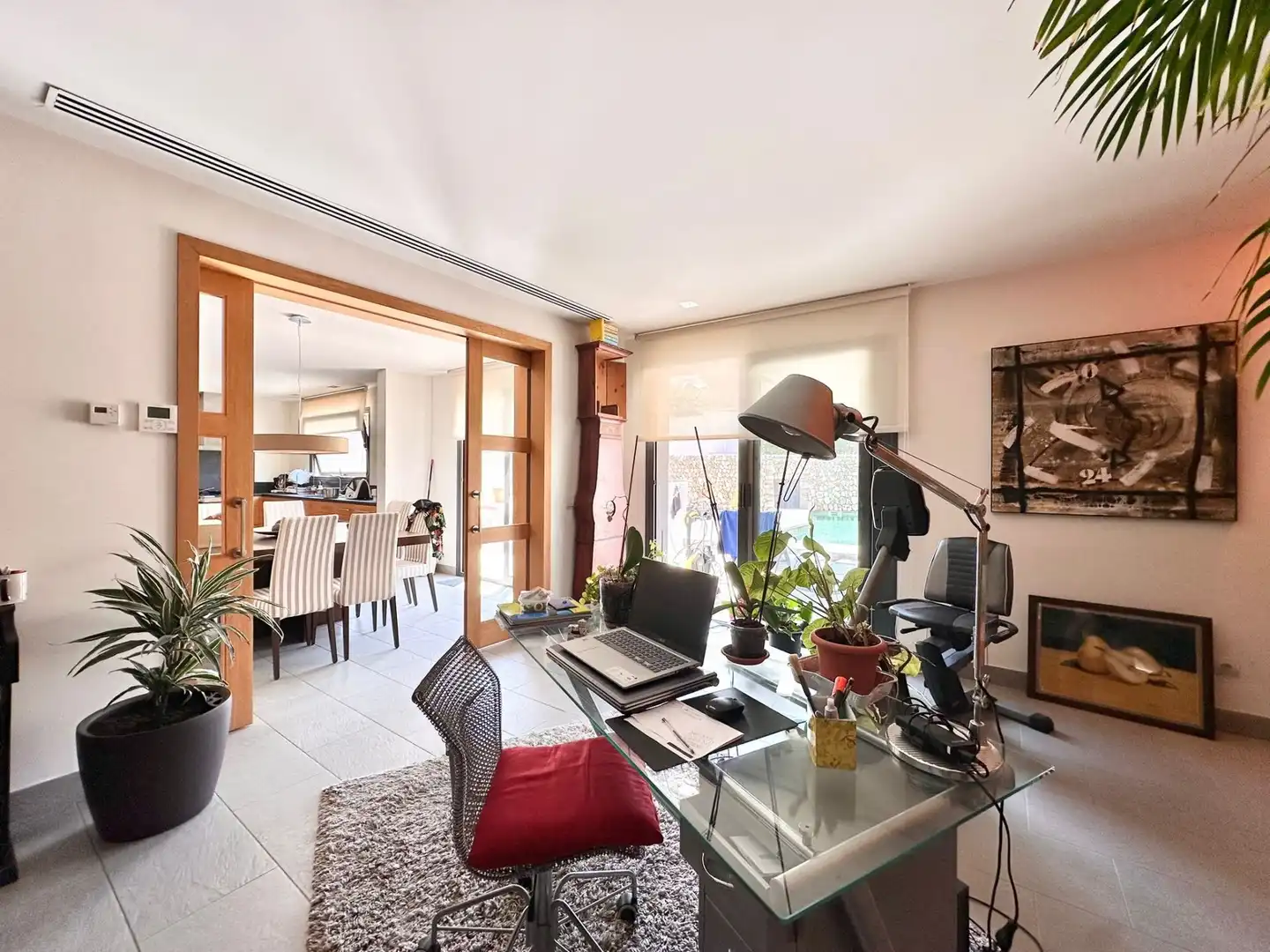 Sala d'estar de Casa adosada en venda en Maó - Mahón amb Aire condicionat, Calefacció i Jardí privat