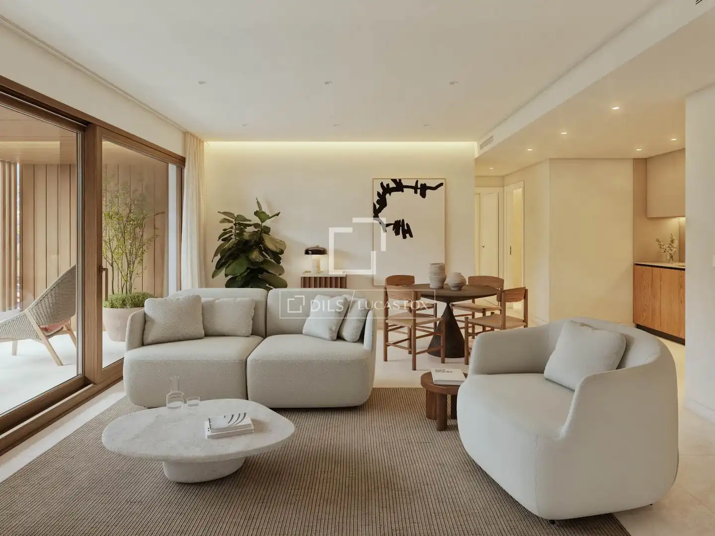 Living room of Flat for sale in Benicasim / Benicàssim  with Air Conditioner, Private garden and Terrace