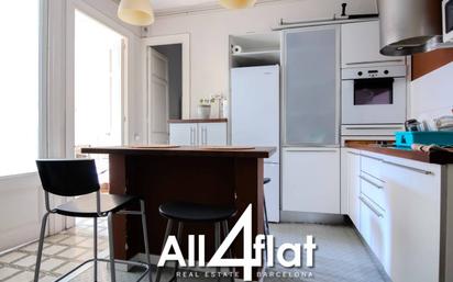 Kitchen of Flat to rent in  Barcelona Capital  with Furnished and Balcony