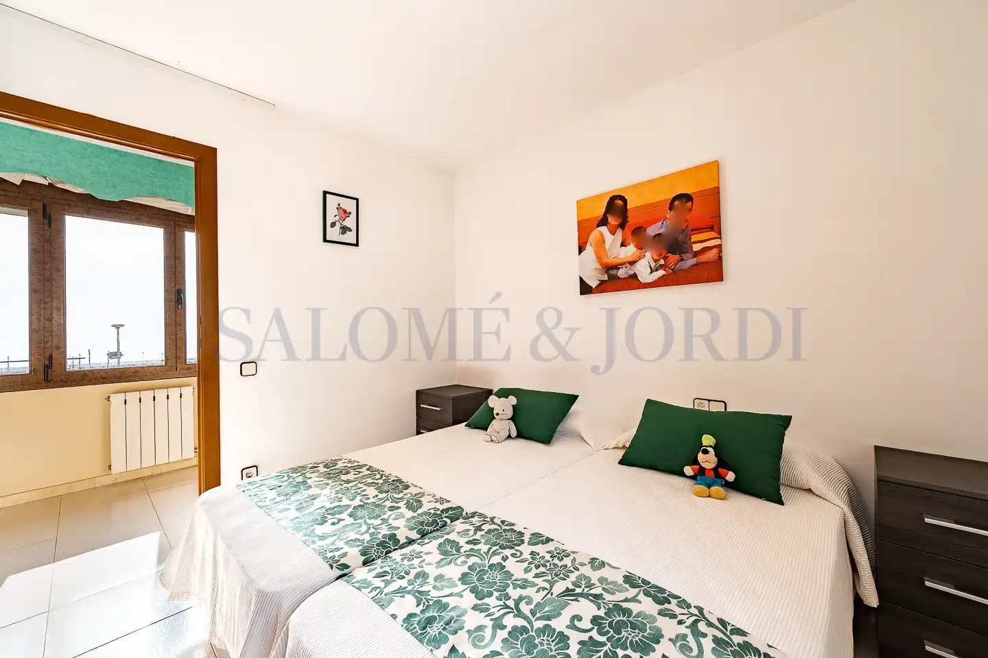 Schlafzimmer von Einfamilien-Reihenhaus zum Verkauf in Sant Andreu de Llavaneres mit Heizung, Privatgarten und Parkett