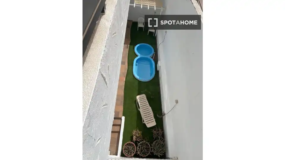 Terrassa de Estudi per a compartir en San Bartolomé de Tirajana amb Aire condicionat, Terrassa i Moblat