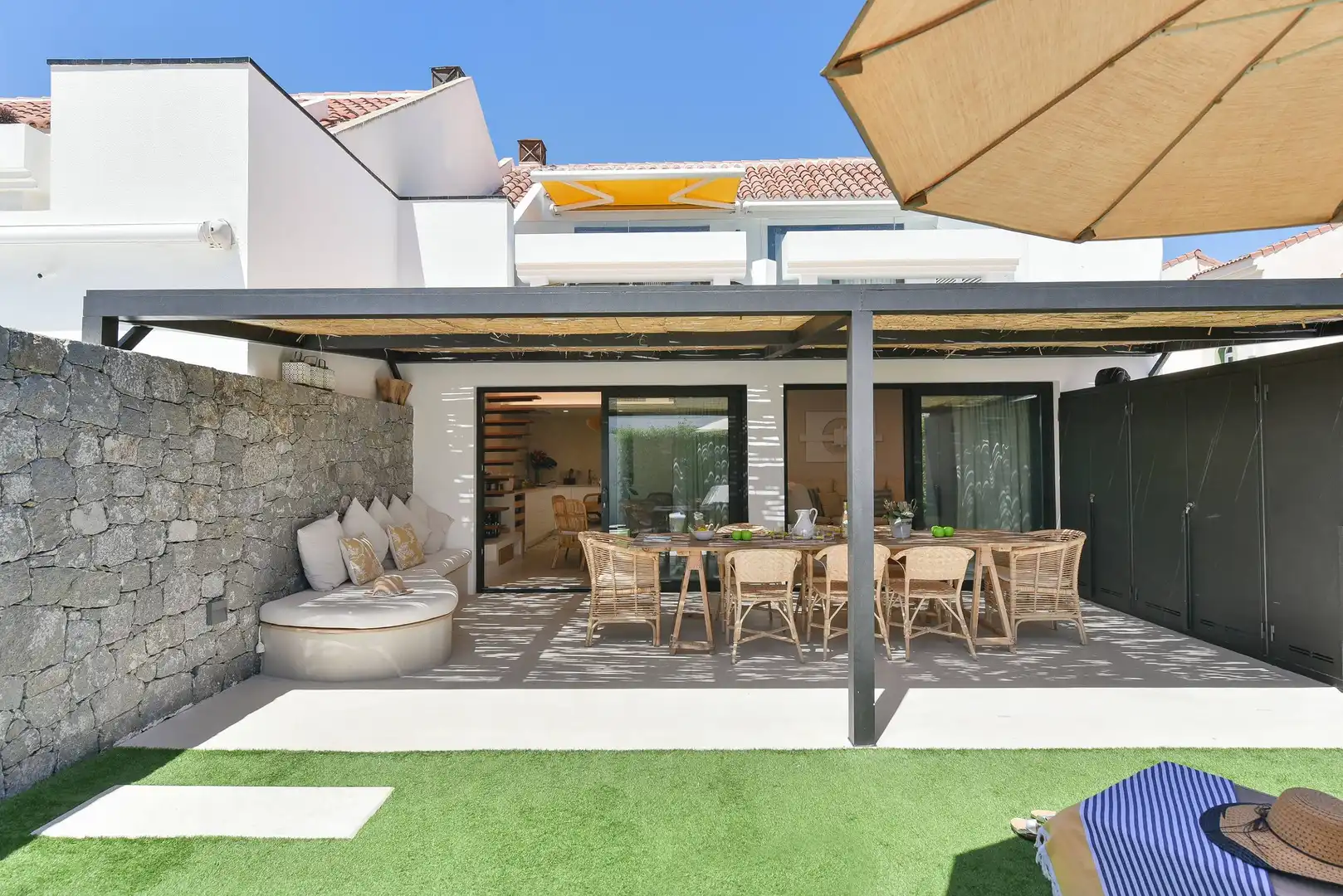Terrasse von Haus oder Chalet zur Miete in San Bartolomé de Tirajana mit Gemeinschaftspool