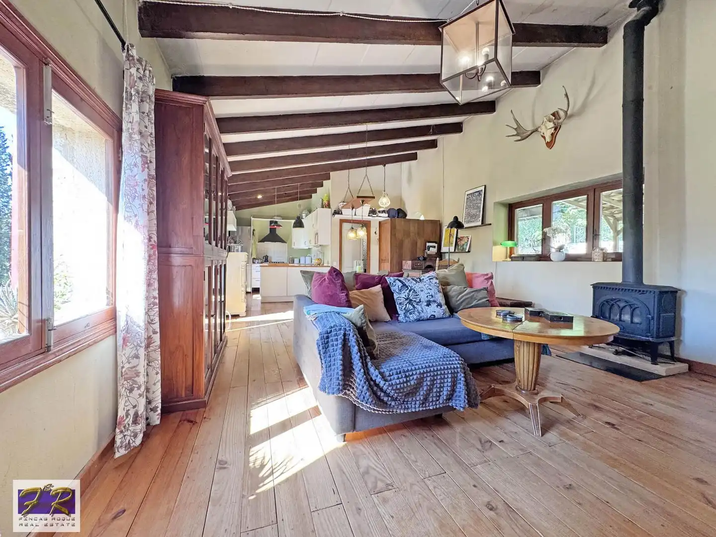 Sala de estar de Finca rústica en venta en Búger con Aire acondicionado, Terraza y Trastero