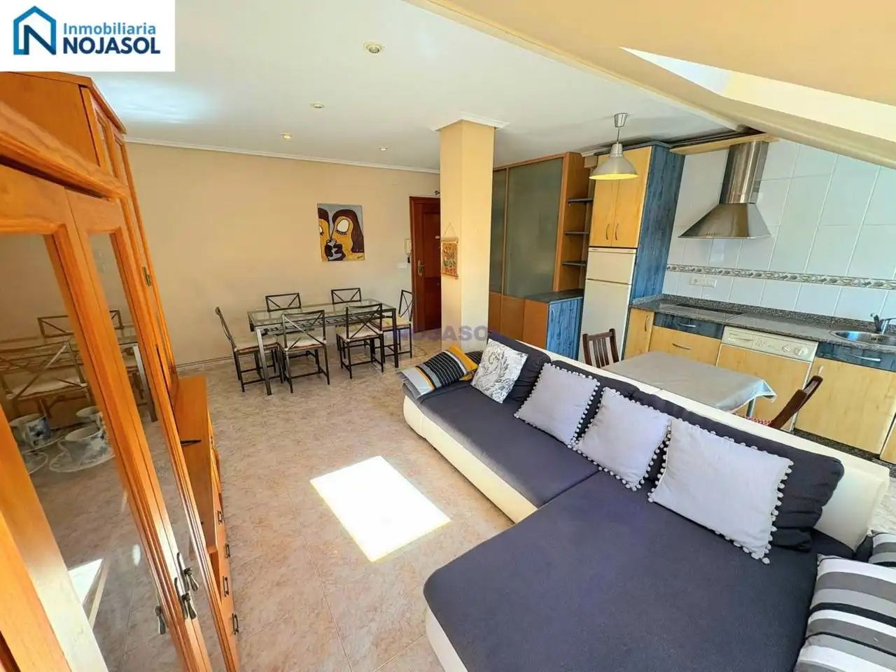 Wohnzimmer von Wohnung zur Miete in Noja mit Heizung, Terrasse und Möbliert