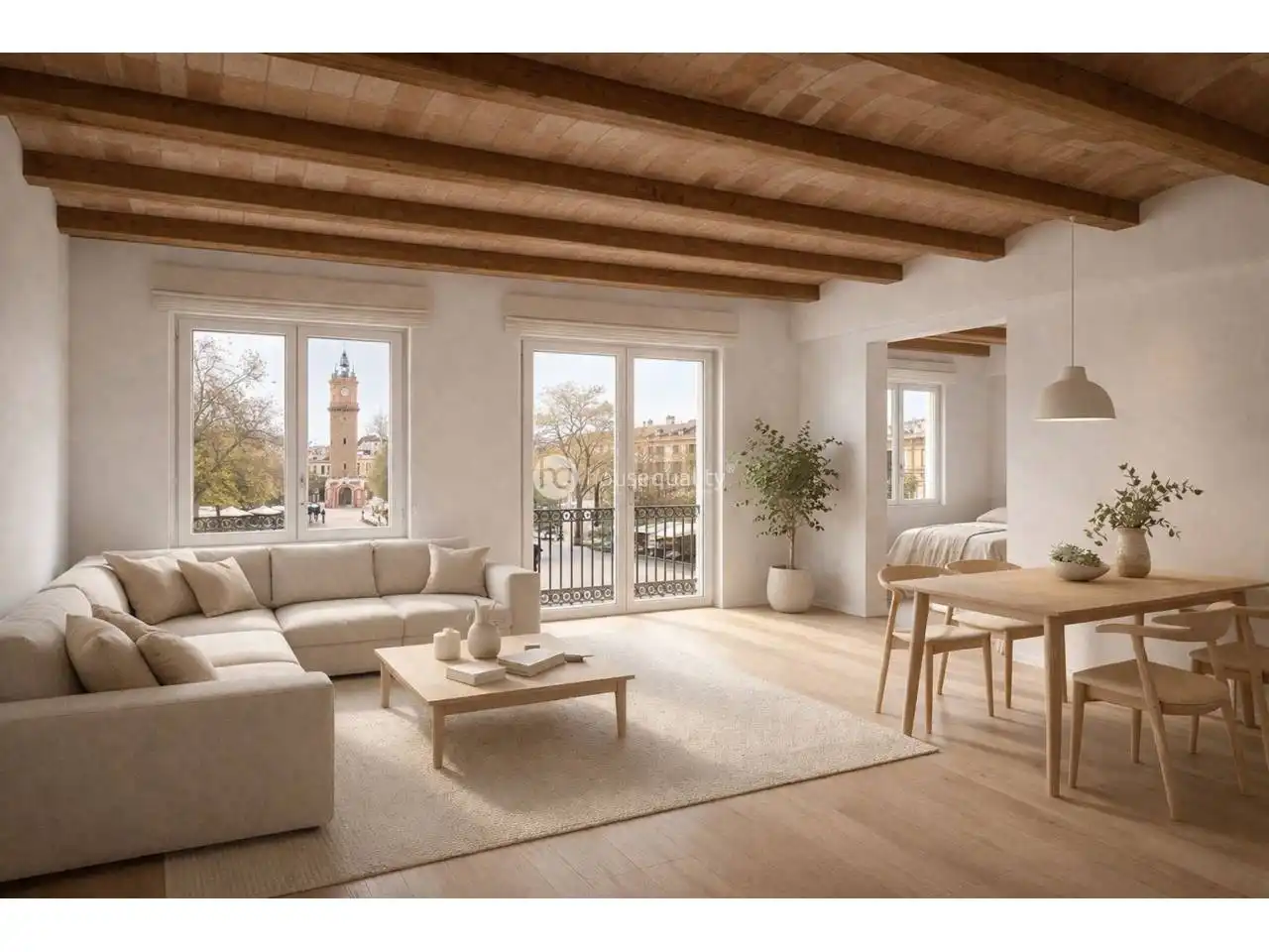 Sala de estar de Piso en venta en Barcelona con Jardín privado, Terraza y Balcón