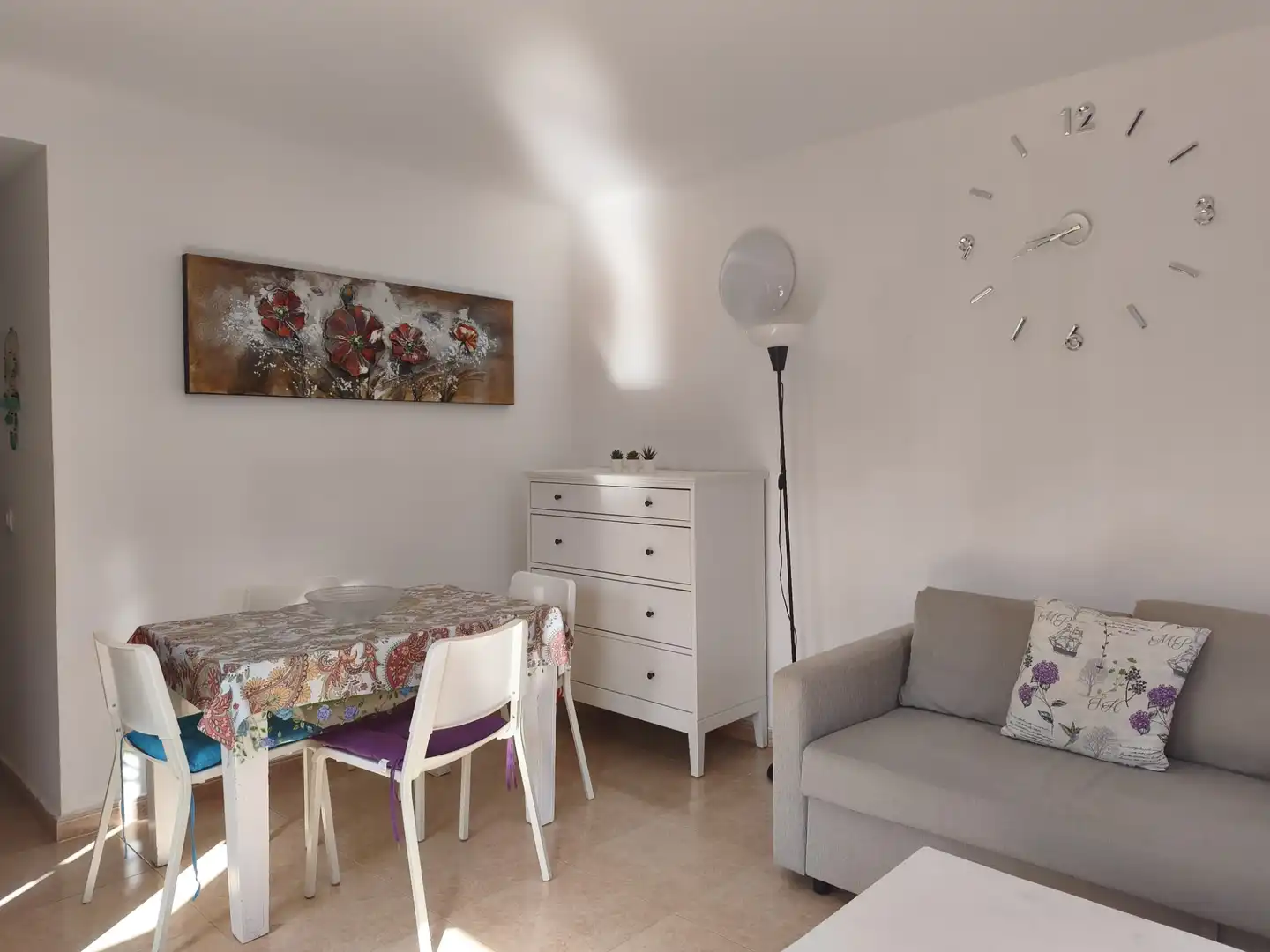 Sala de estar de Apartamento en venta en La Oliva con Terraza, Amueblado y Piscina comunitaria