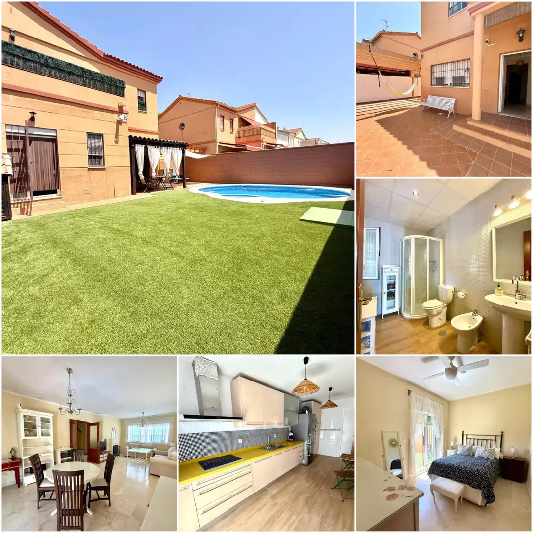 Jardí de Casa adosada en venda en Espartinas amb Jardí privat, Terrassa i Piscina