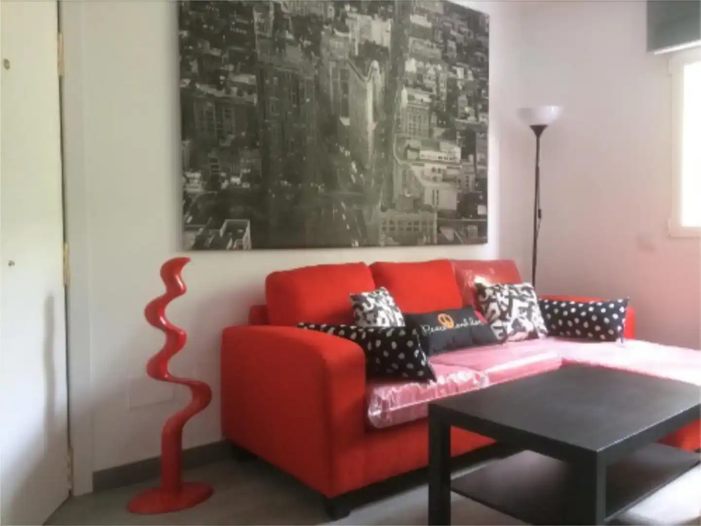 Wohnzimmer von Wohnung zur Miete in  Madrid Capital mit Klimaanlage