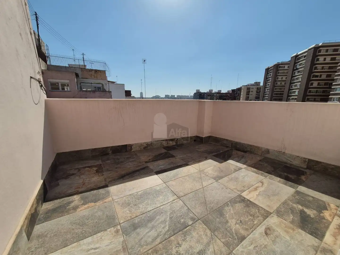 Terrace of Attic for rent in Valencia  with Air Conditioner, Parquet flooring and Terrace