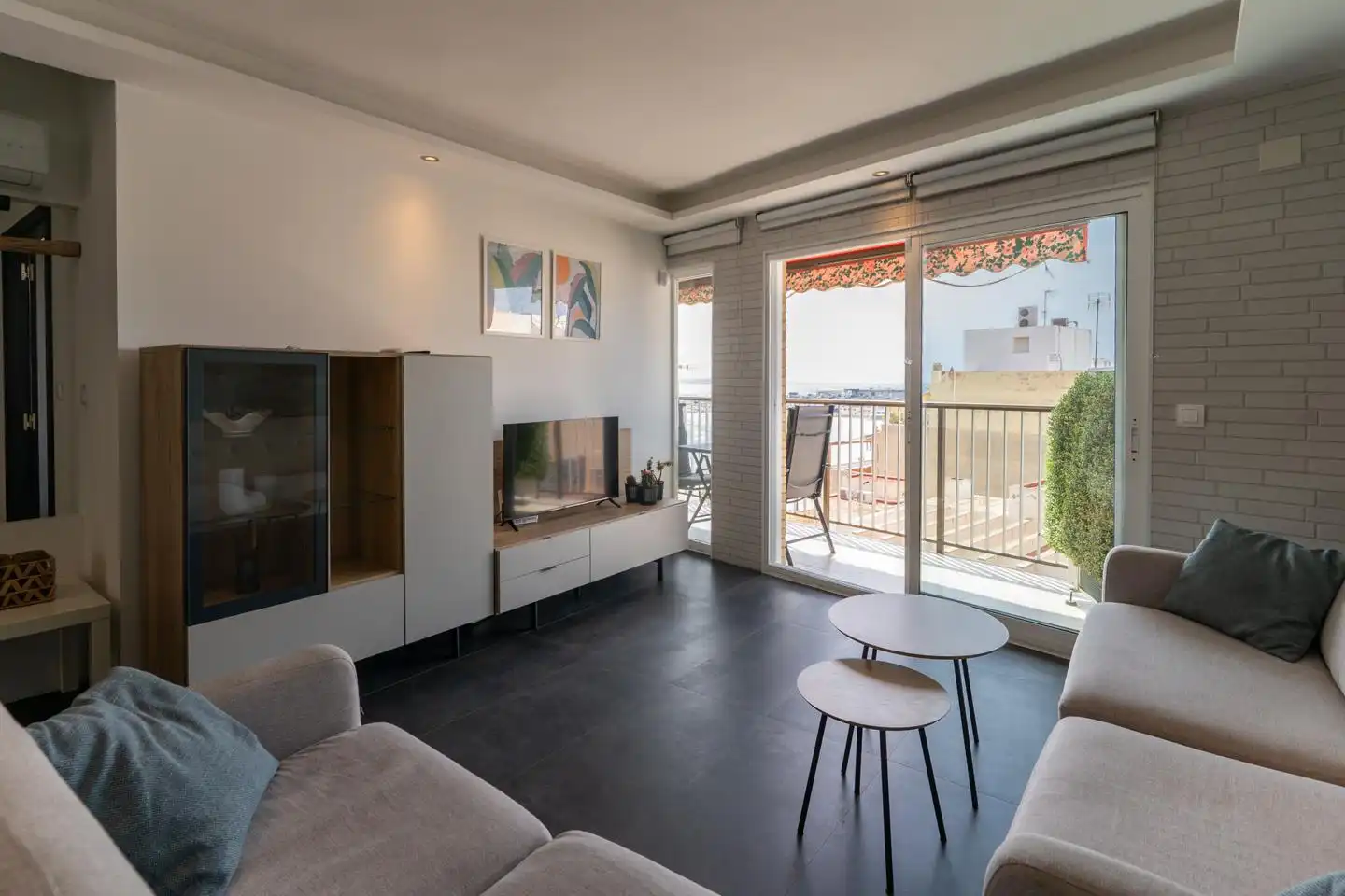 Wohnzimmer von Wohnung zum Verkauf in Santa Pola mit Klimaanlage und Terrasse