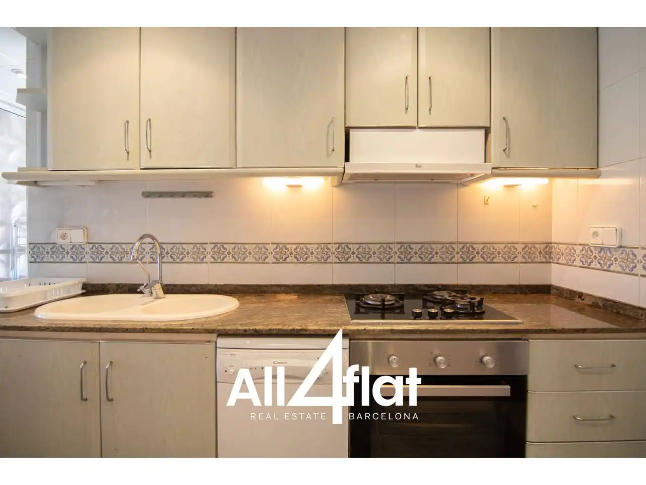 Kitchen of Flat for rent in Castelldefels  with Air Conditioner, Furnished and Balcony