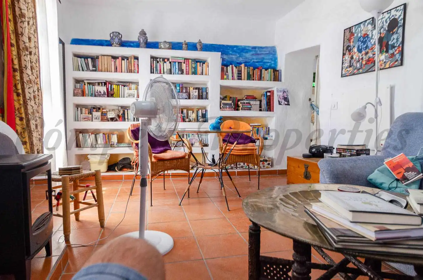 Sala de estar de Casa adosada en venta en Cómpeta con Terraza