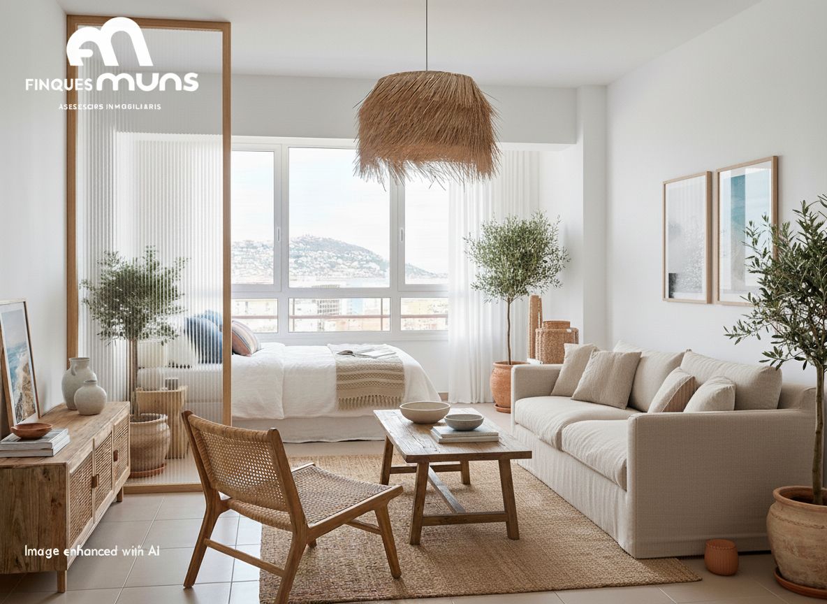 Sala de estar de Apartamento en venta en Roses con Amueblado y Piscina comunitaria