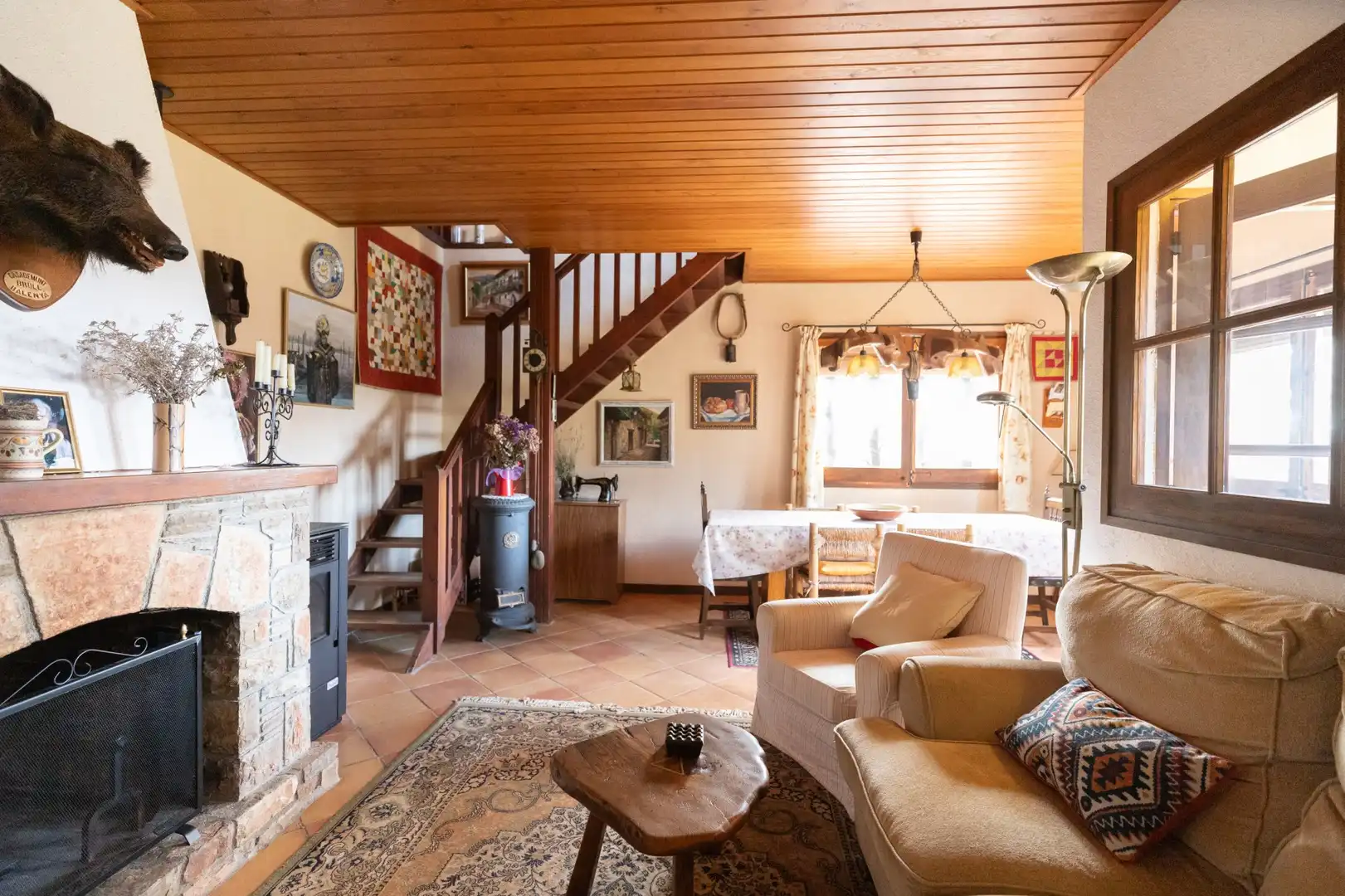 Sala d'estar de Casa o xalet en venda en El Brull amb Calefacció, Terrassa i Traster
