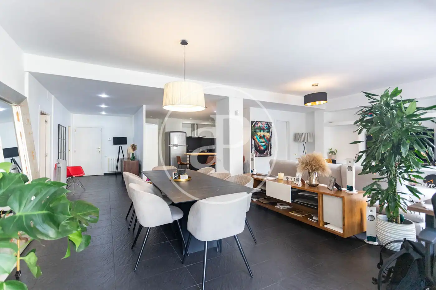 Living room of Flat for rent in Barcelona  with Air Conditioner, Heating and Private garden