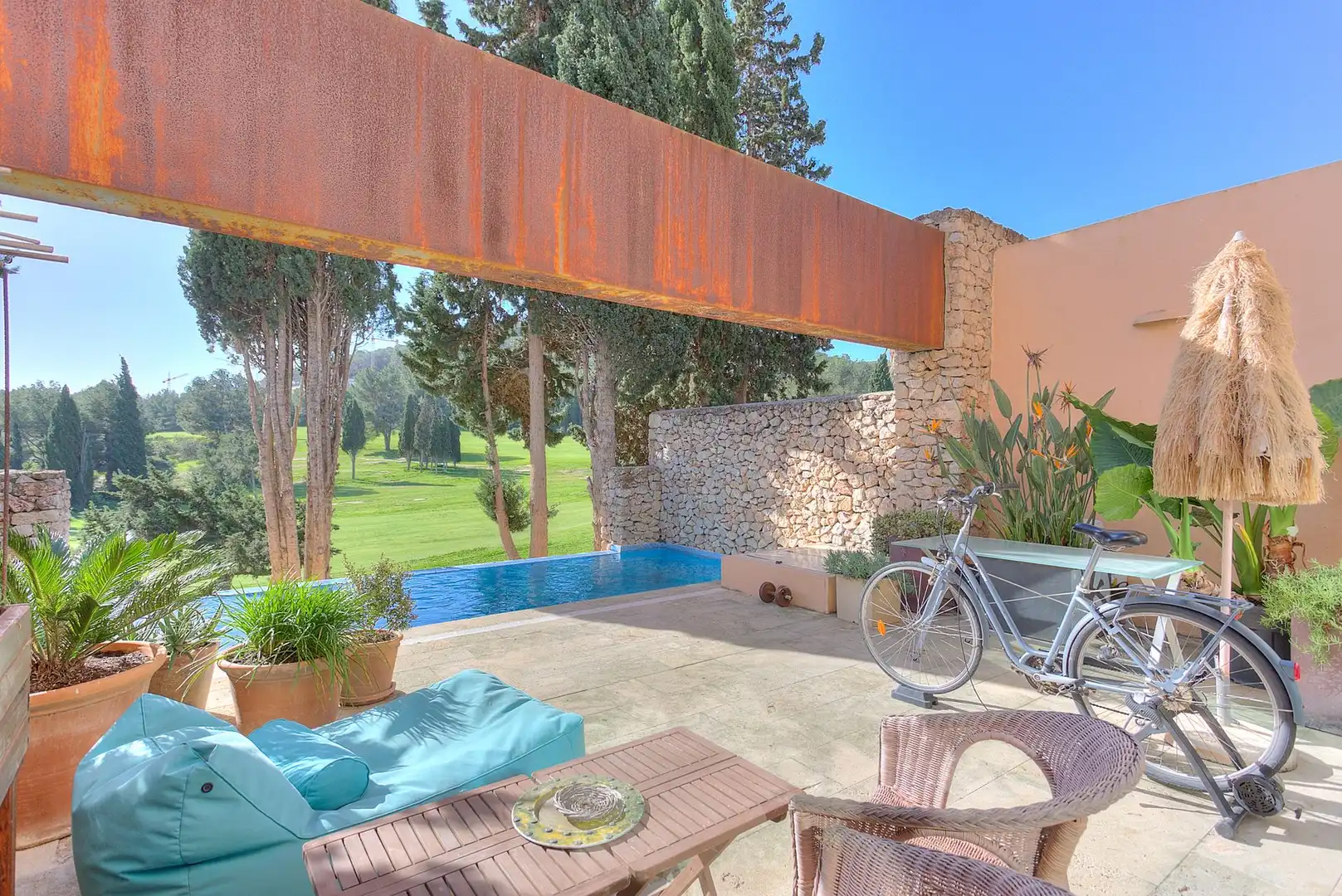 Terrassa de Casa adosada en venda en Santa Eulària des Riu amb Aire condicionat, Calefacció i Jardí privat