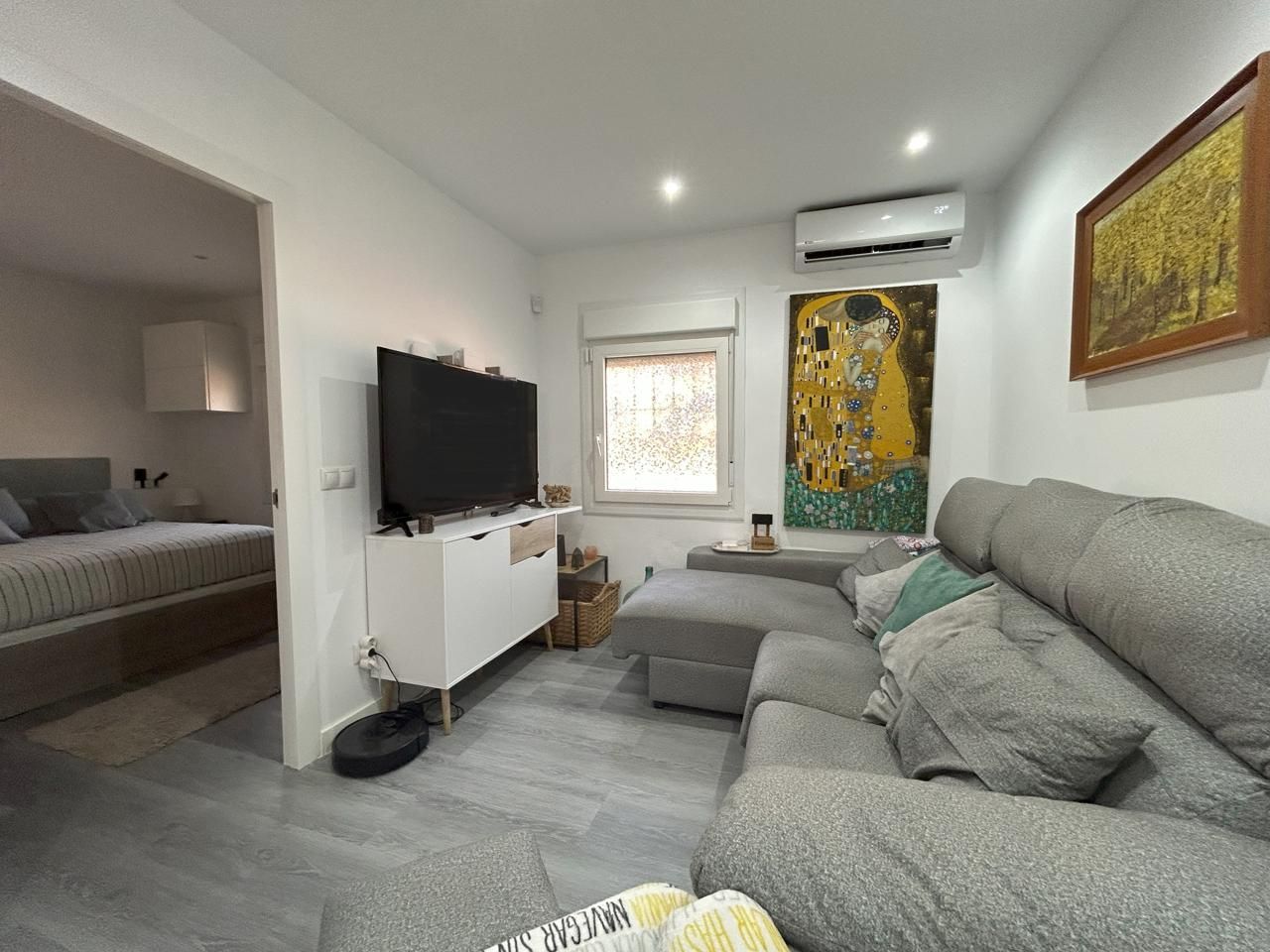 Living room of Planta baja for sale in Málaga Capital  with Air Conditioner, Heating and Parquet flooring