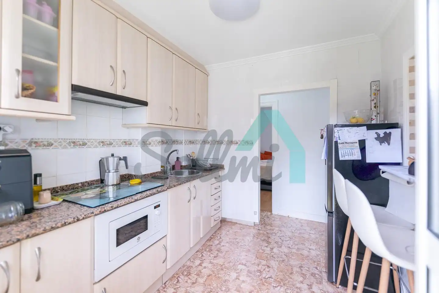 Kitchen of Flat for sale in Gijón   with Terrace and Furnished