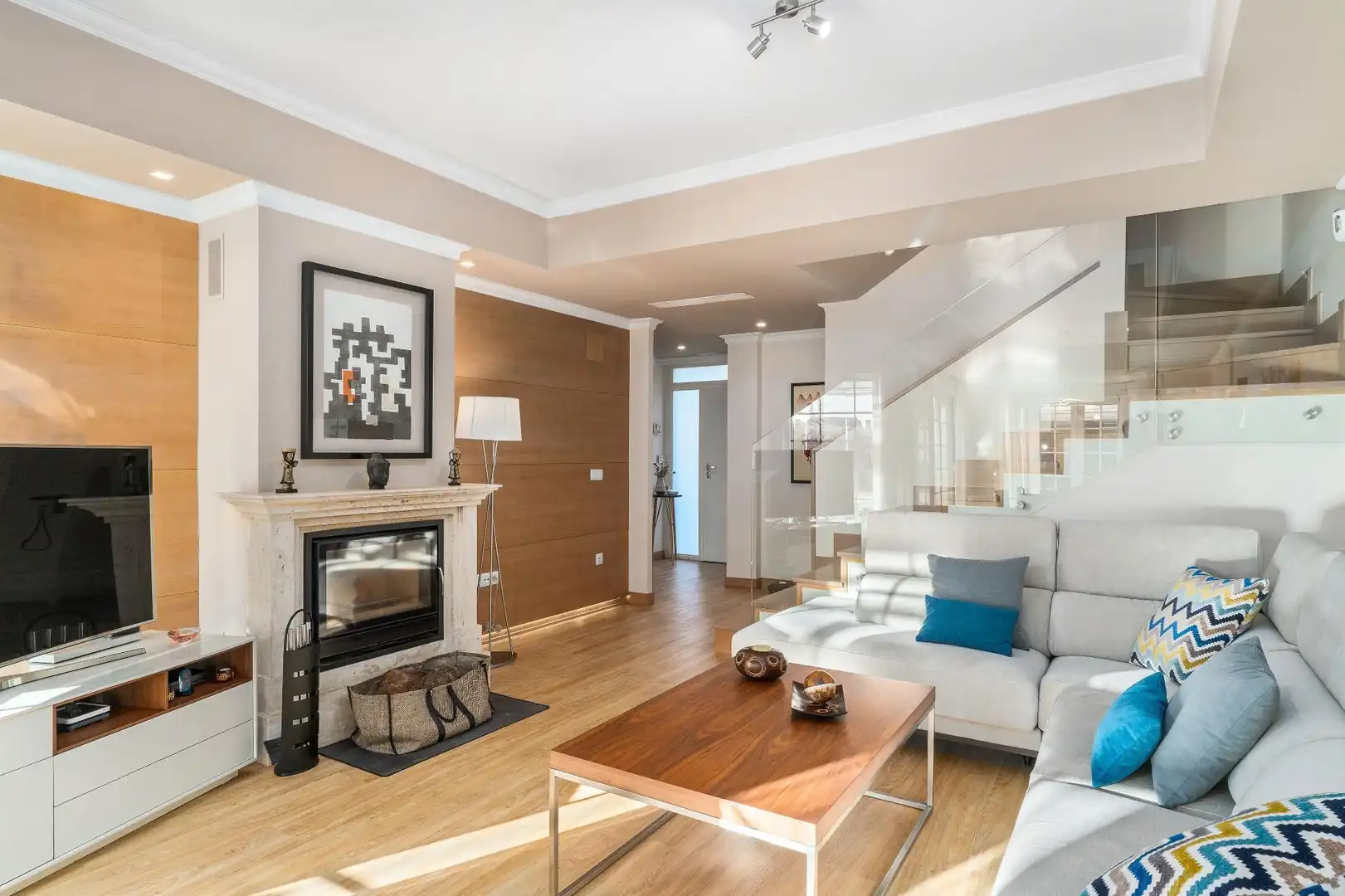 Living room of Detached homes for rent in Boadilla del Monte  with Air Conditioner, Heating and Private garden