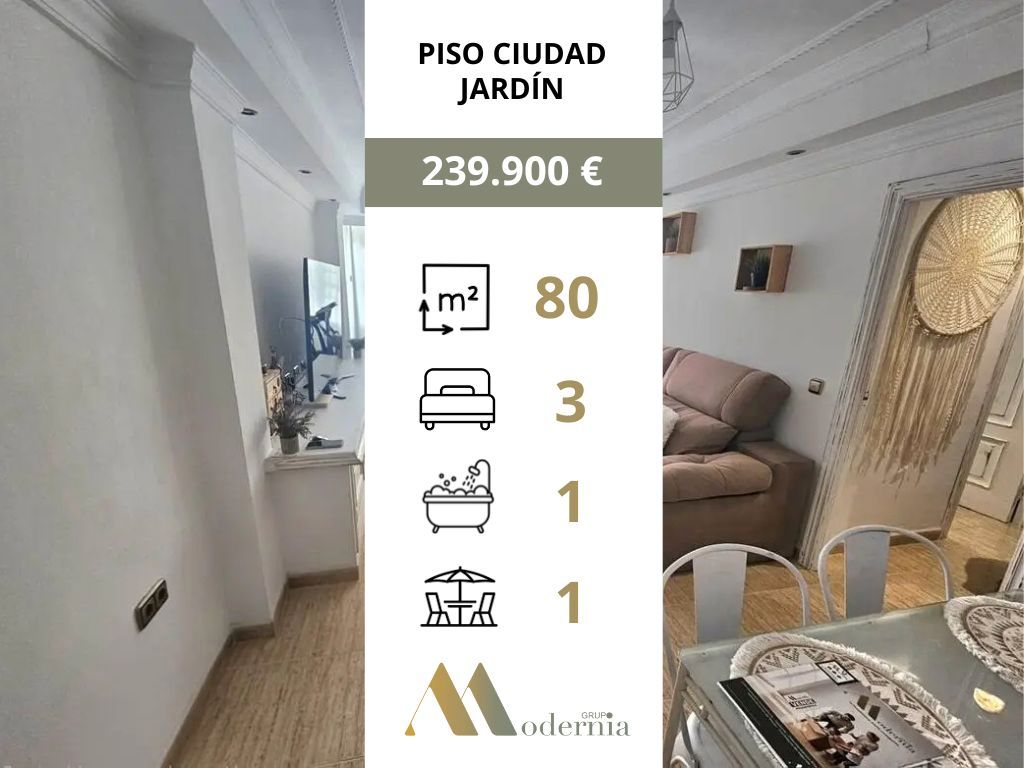 Garden of Flat for sale in Málaga Capital  with Air Conditioner and Furnished