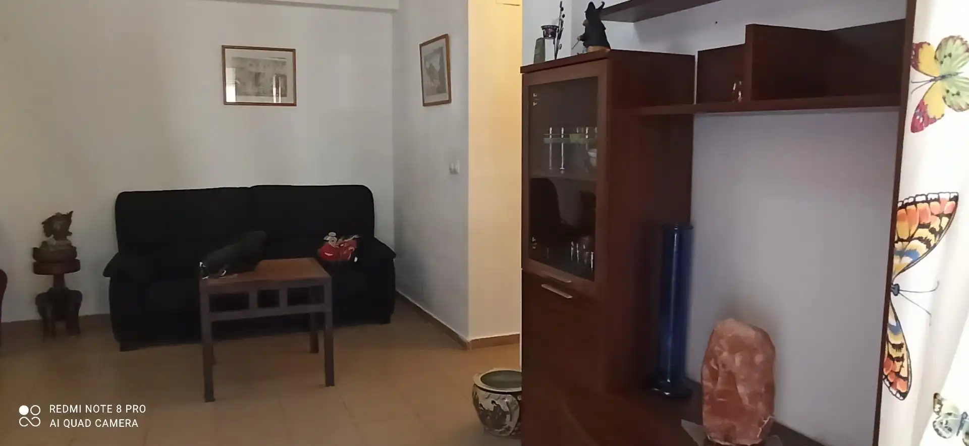 Sala d'estar de Pis de lloguer en Villajoyosa / La Vila Joiosa amb Aire condicionat, Jardí privat i Terrassa