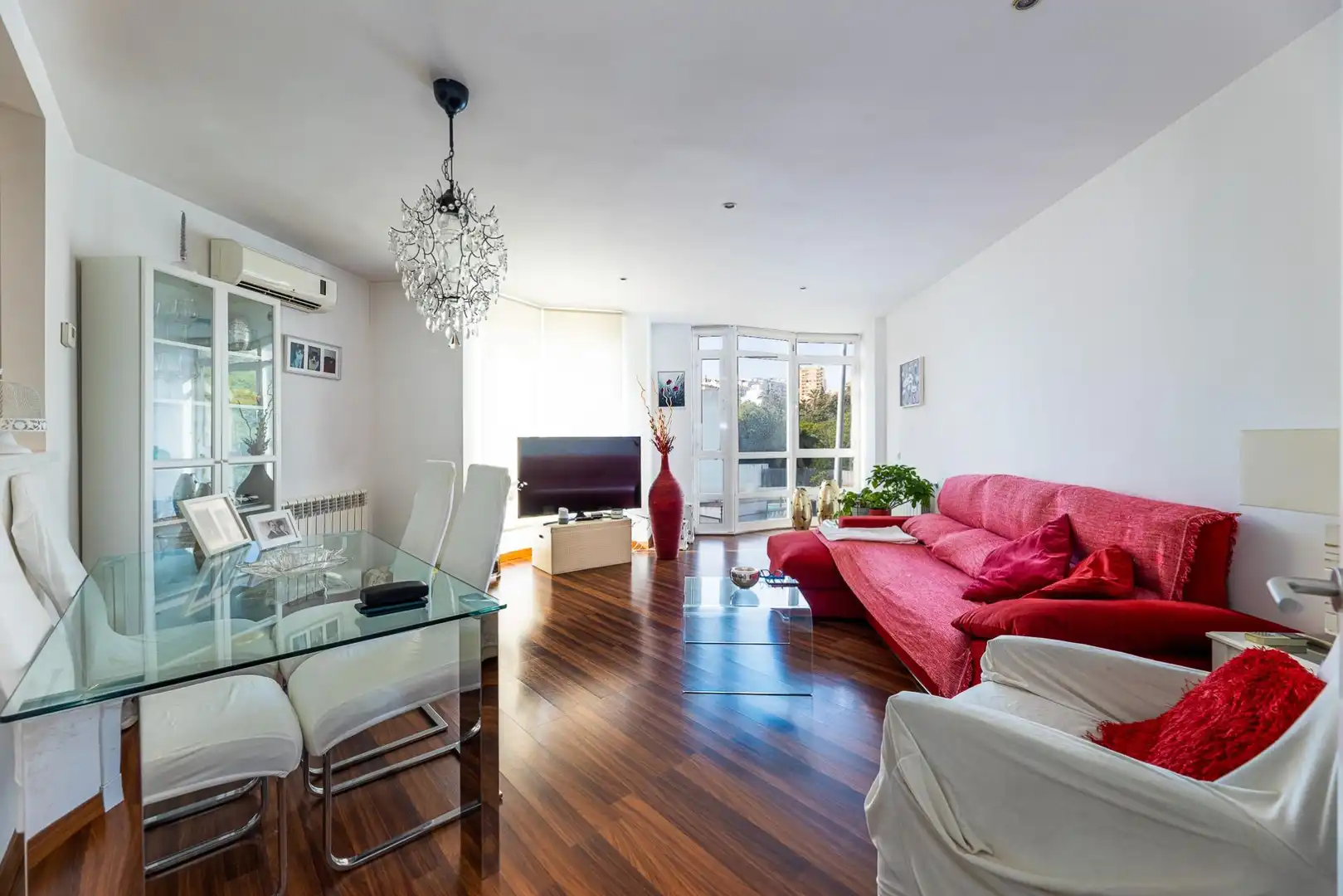 Wohnzimmer von Wohnung zum Verkauf in  Palma de Mallorca mit Klimaanlage, Heizung und Parkett