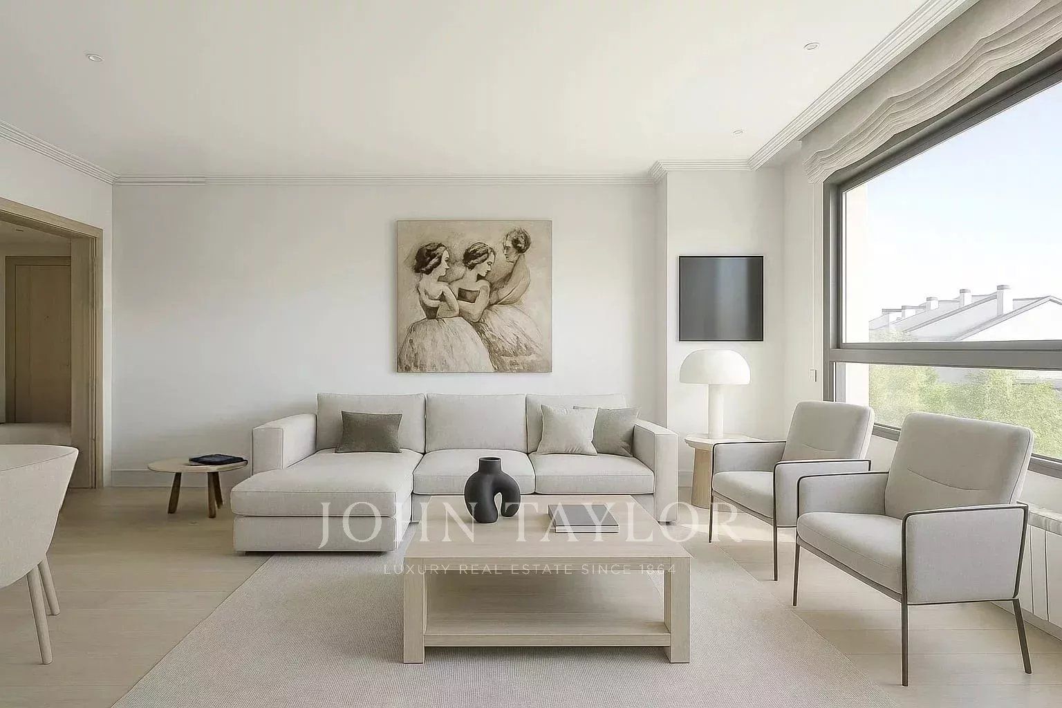 Sala d'estar de Àtic en venda en La Moraleja amb Aire condicionat, Calefacció i Terrassa