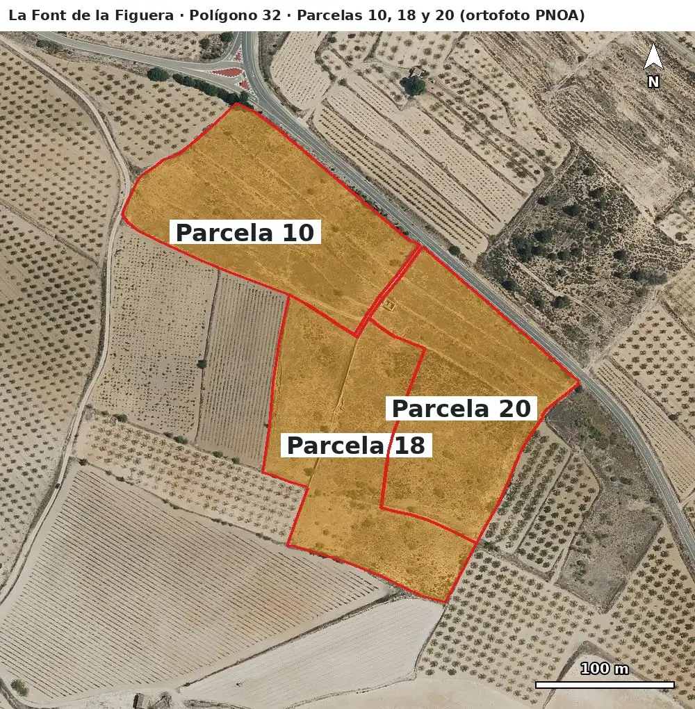 Terreno en venta en La Font de la Figuera, Valencia