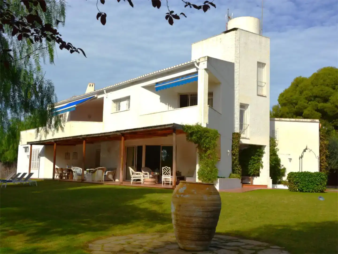 Garten von Wohnung zur Miete in Sitges mit Klimaanlage, Schwimmbad und Balkon