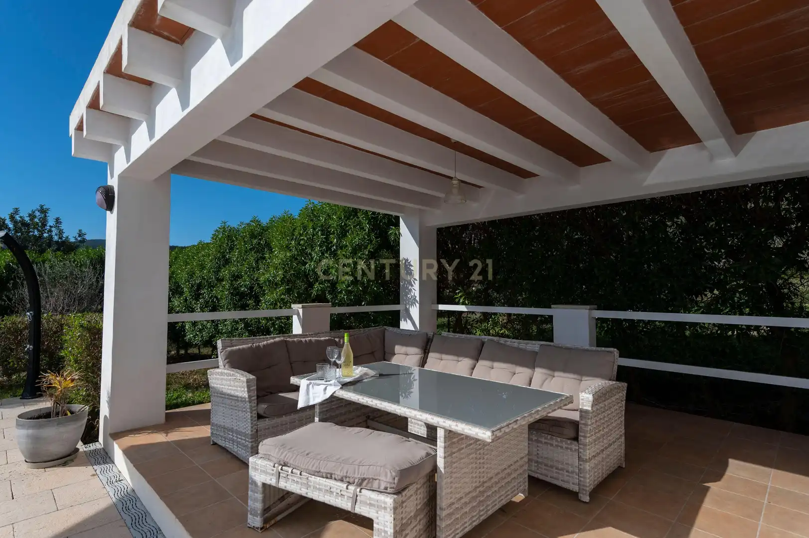 Terrasse von Haus oder Chalet zur Miete in Sant Josep de sa Talaia mit Klimaanlage, Privatgarten und Möbliert