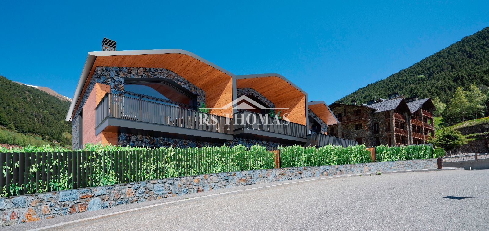 Vista exterior de Casa adosada en venta en Canillo con Terraza