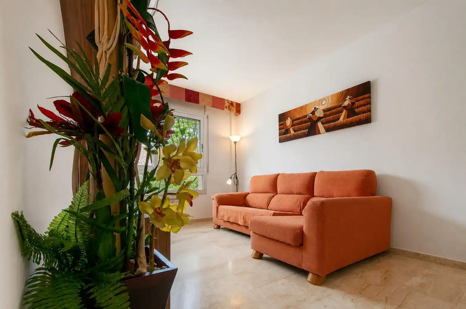 Sala de estar de Piso de alquiler en Sabadell con Aire acondicionado, Calefacción y Parquet