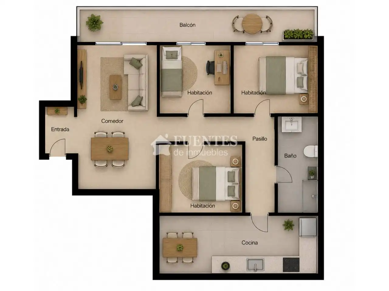 Habitación de Piso en venta en Alicante / Alacant con Terraza y Amueblado