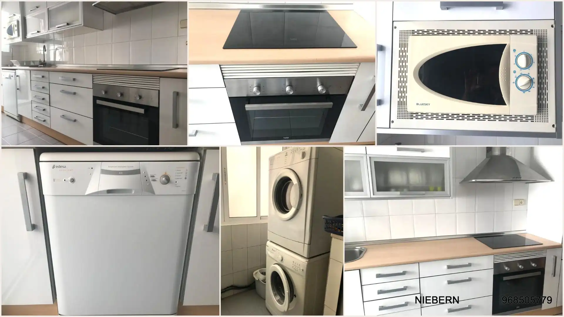 Cocina de Piso de alquiler en Cartagena con Aire acondicionado, Amueblado y Horno