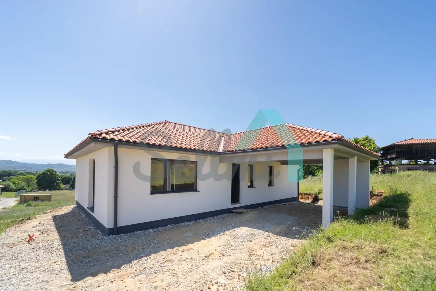 Vista exterior de Casa o xalet en venda en Siero amb Calefacció, Jardí privat i Terrassa