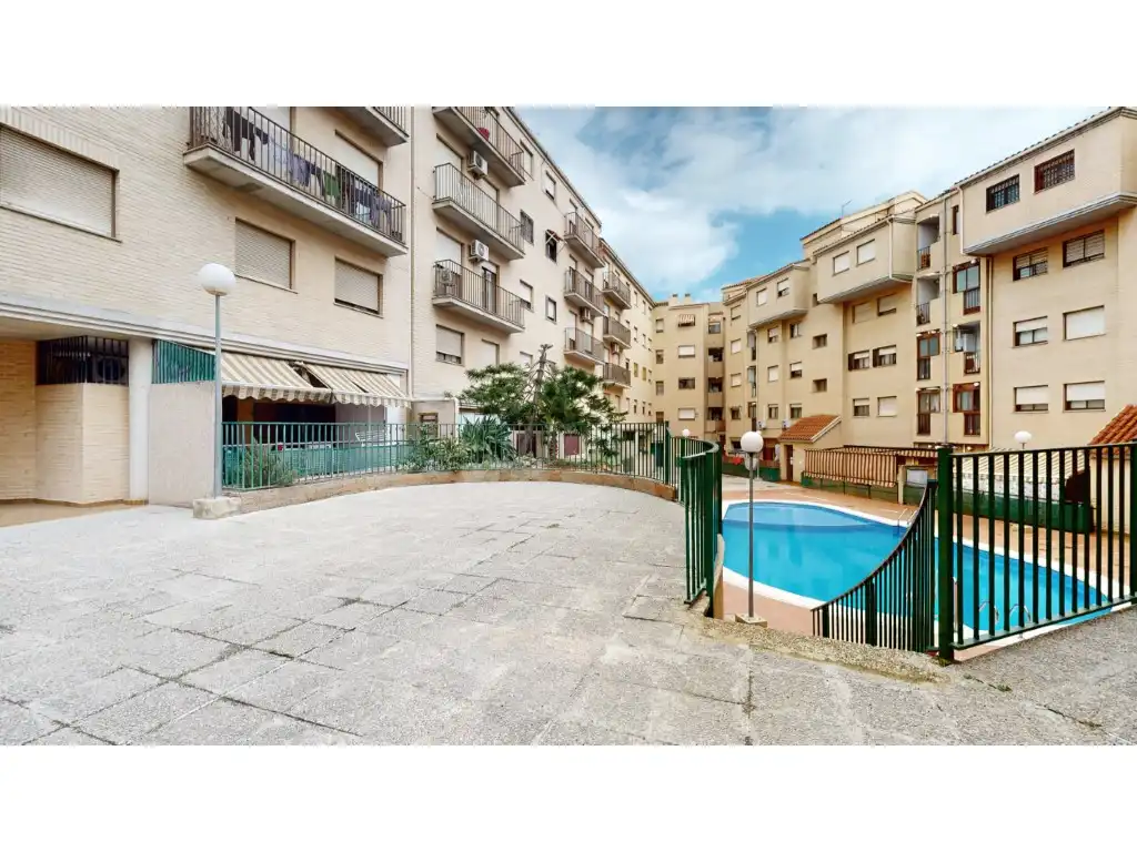 Exterior view of Flat for sale in Paterna  with Air Conditioner, Balcony and Community pool