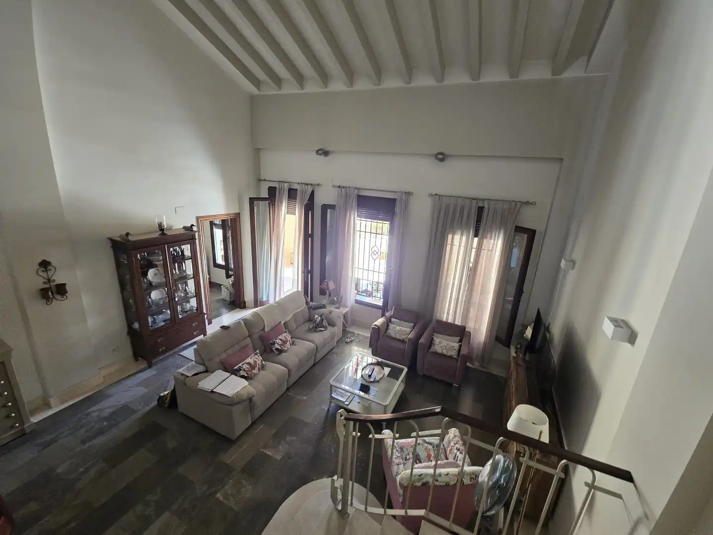 Sala de estar de Casa o chalet en venta en Villanueva del Ariscal con Aire acondicionado, Jardín privado y Terraza