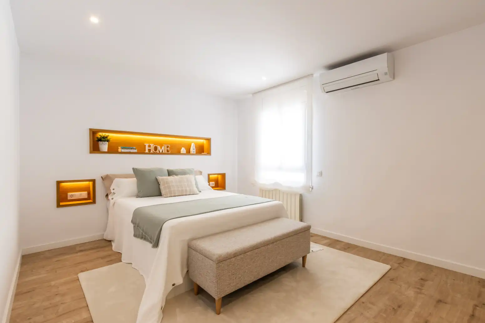 Schlafzimmer von Wohnung zum Verkauf in Terrassa mit Klimaanlage, Heizung und Parkett