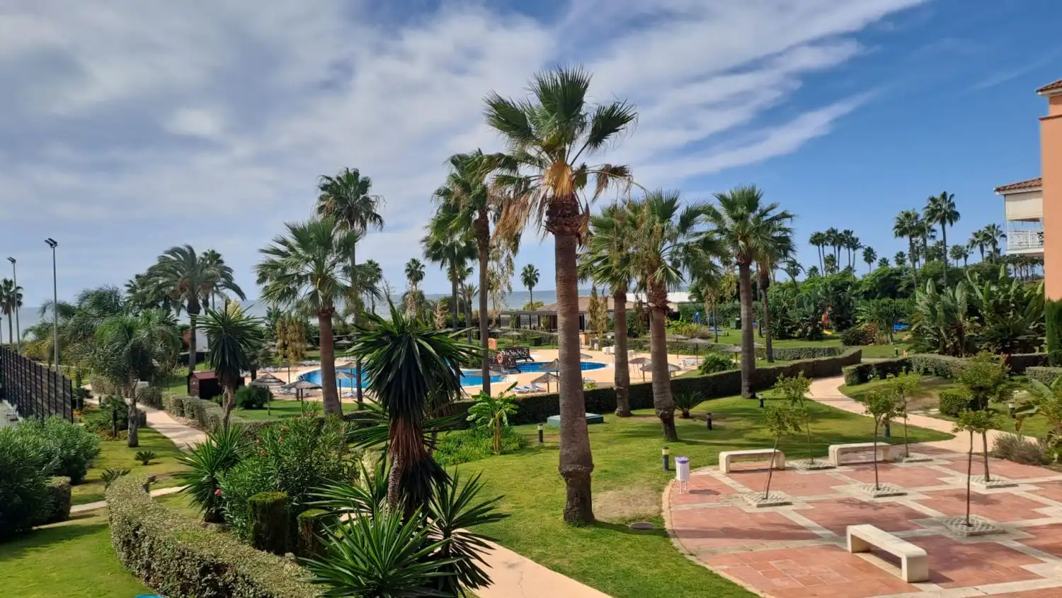 Garten von Wohnungen zum Verkauf in Islantilla mit Klimaanlage, Heizung und Terrasse