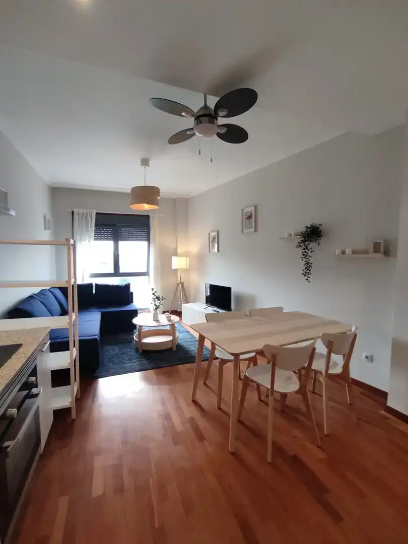 Sala de estar de Apartamento en venta en Redondela con Parquet y Amueblado