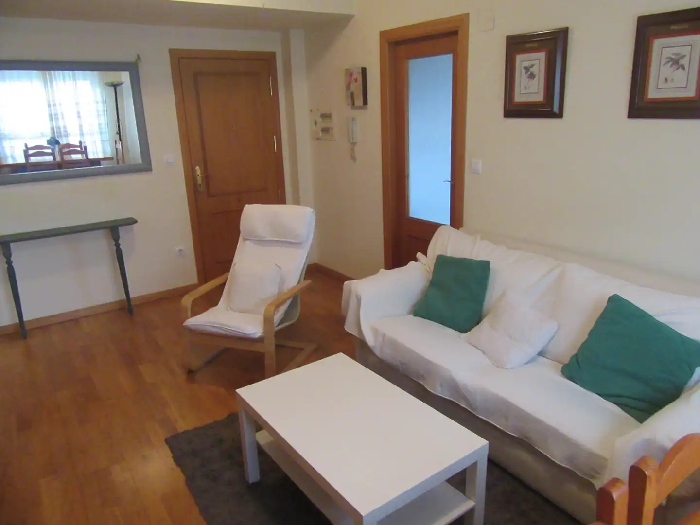 Wohnzimmer von Wohnung zur Miete in Zaragoza mit Heizung, Parkett und Terrasse
