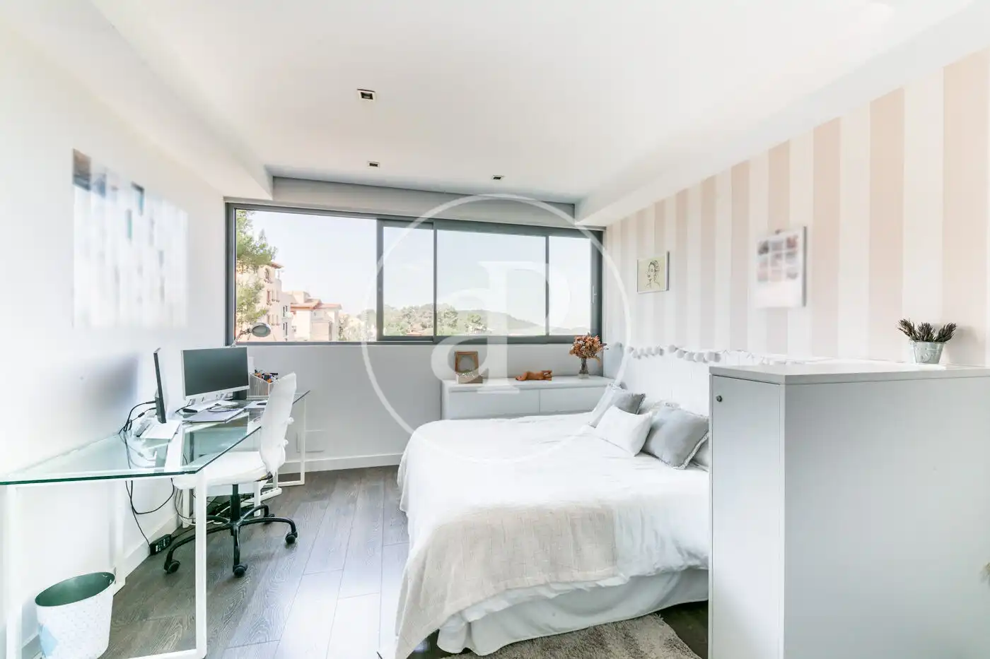 Bedroom of Houses for rent in Barcelona  with Air Conditioner, Heating and Private garden
