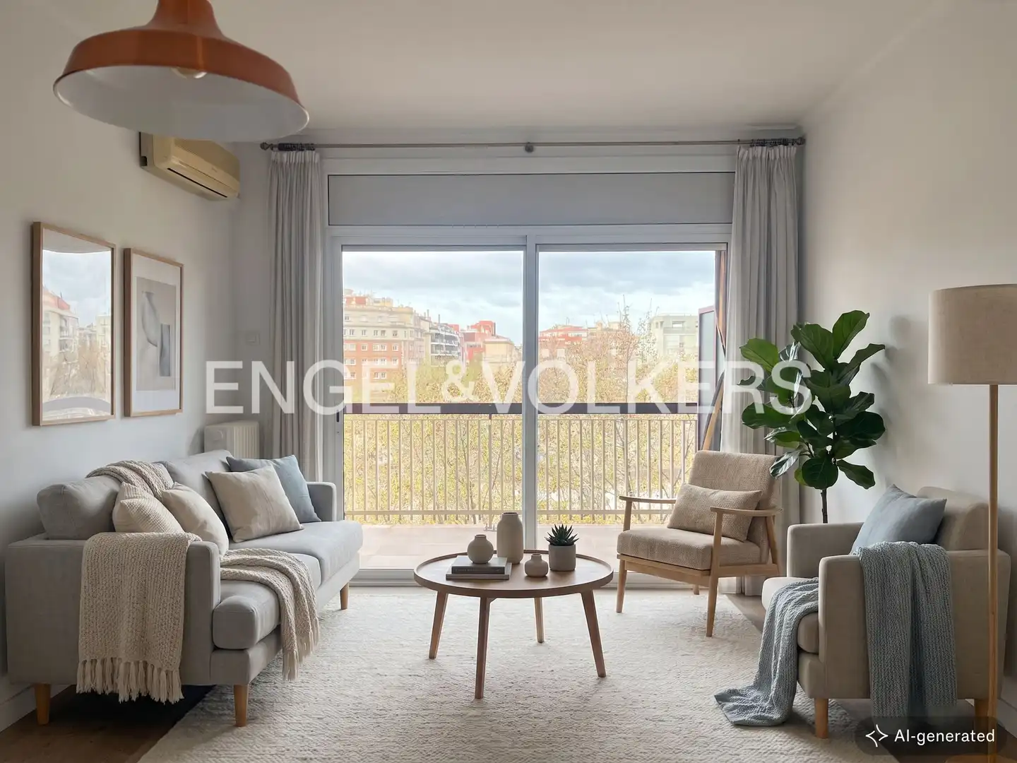 Living room of Flat for sale in Barcelona  with Air Conditioner, Heating and Parquet flooring