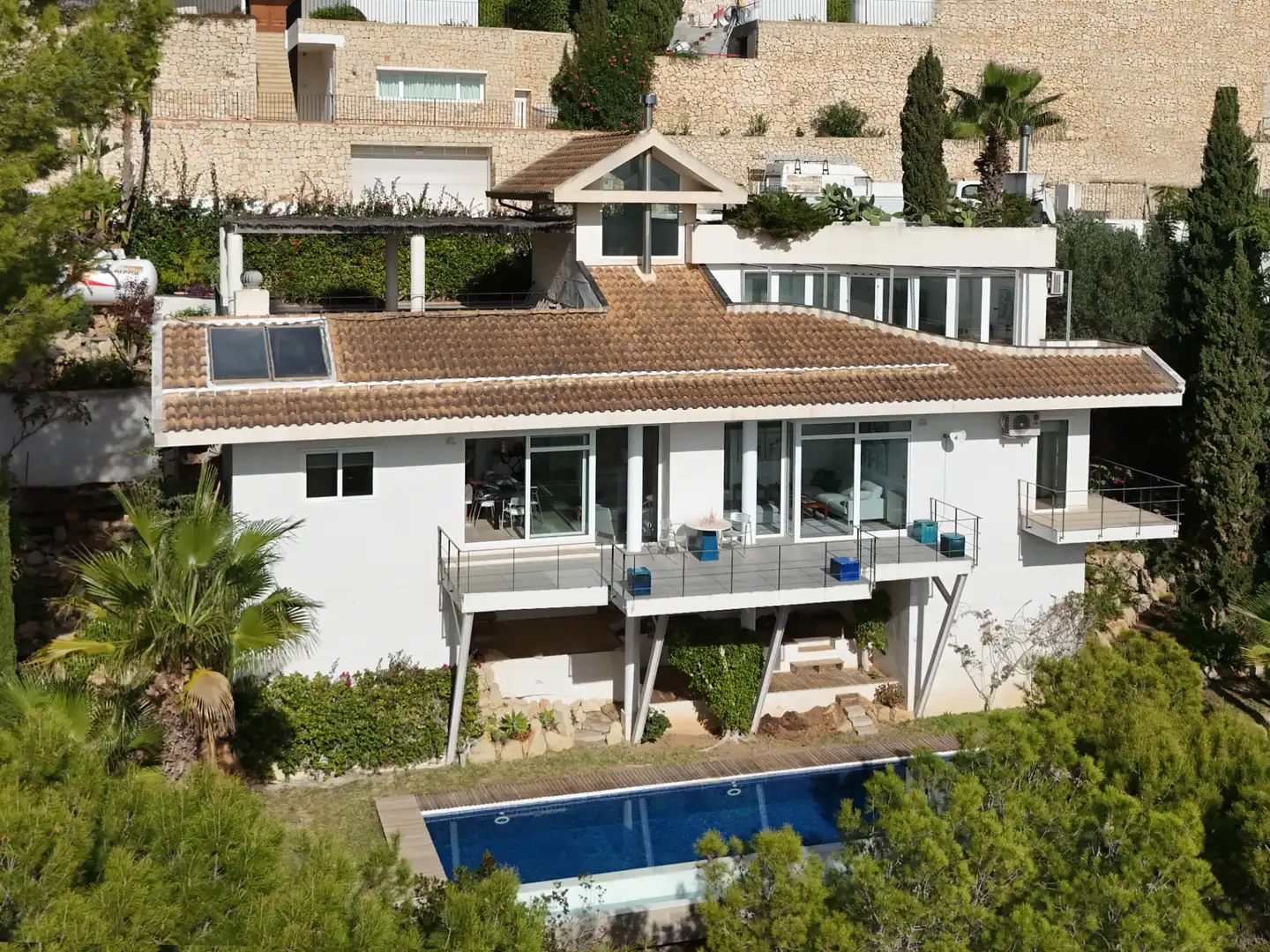 Vista exterior de Casa o xalet en venda en Jávea / Xàbia amb Aire condicionat, Calefacció i Jardí privat
