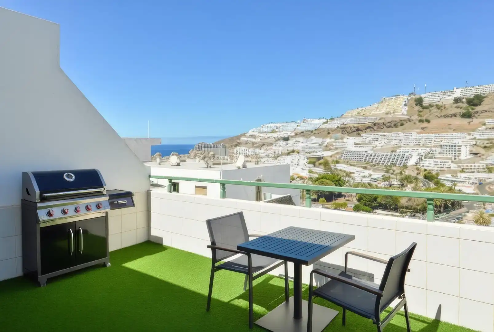 Terraza de Apartamento en venta en Mogán con Jardín privado, Terraza y Piscina comunitaria