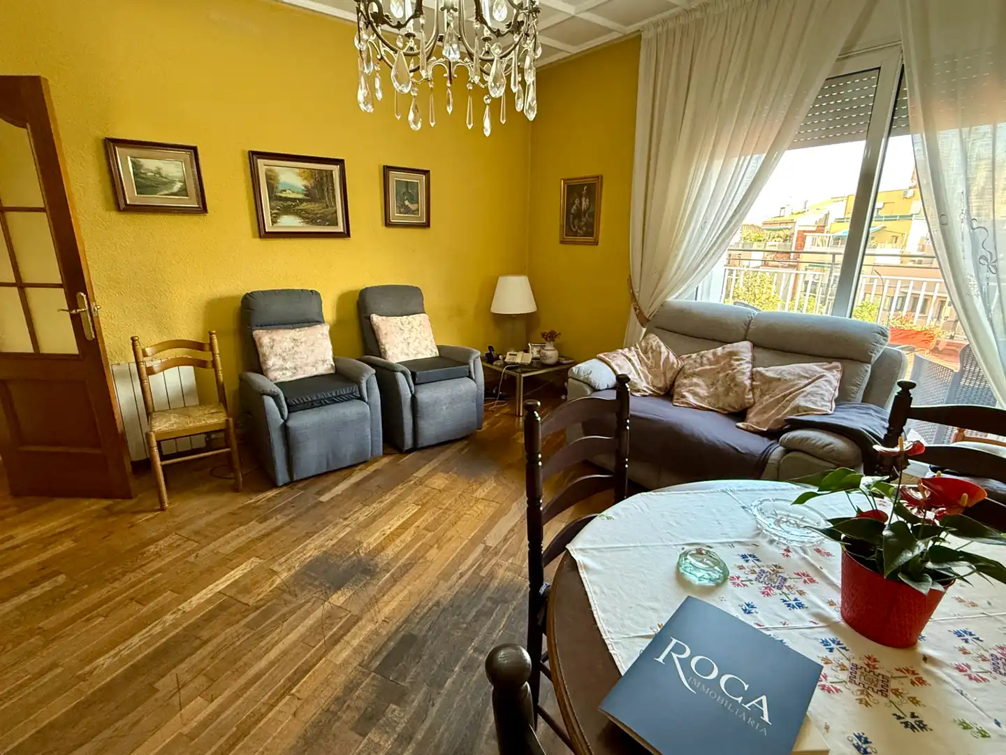 Sala de estar de Ático en venta en Barcelona con Terraza y Balcón