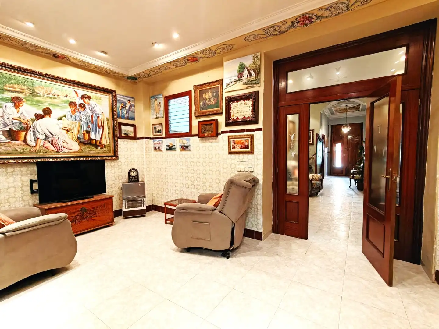 Living room of Flat for sale in Massamagrell  with Heating, Furnished and Oven