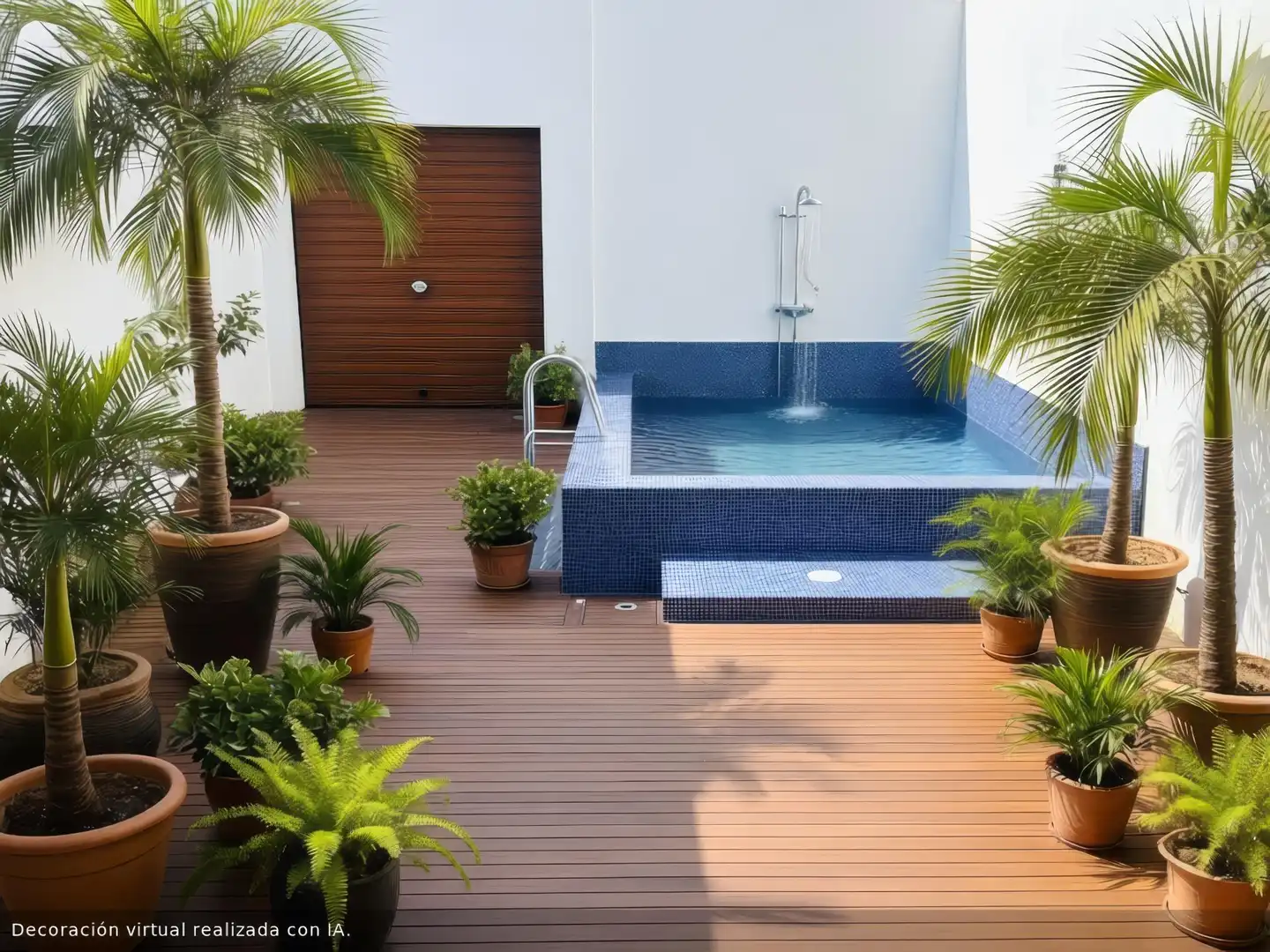 Piscina de Casa adosada en venda en La Rinconada amb Aire condicionat, Jardí privat i Terrassa